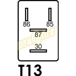 PRZEKAŹNIK MINI 12V 25A GEBE 990531 Z REZYSTOREM